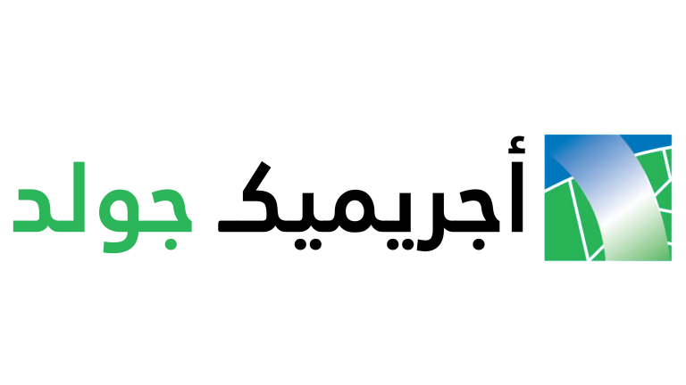 Green Arabic word beside stylized blue and green “Group” logo